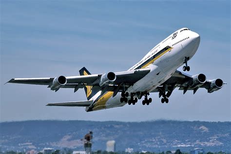 Boeing 747-300 aircraft with stretched upper deck at airport