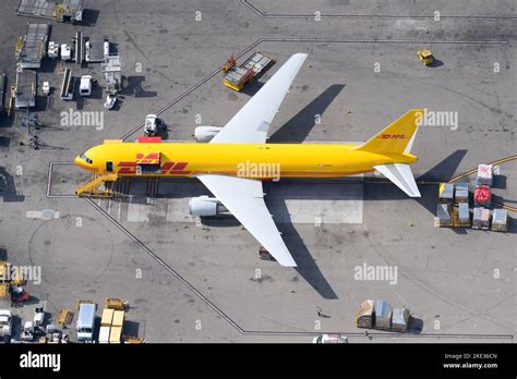 Boeing 757 and 767 freighters on integrated cargo ramp