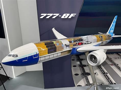 Boeing 777-8F cargo configuration with open main deck door