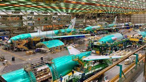 Boeing 777-9 production line early test aircraft