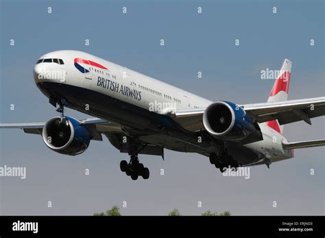 Boeing 777 twin engine long haul aircraft in flight
