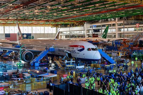 Boeing 787 assembly line in South Carolina production facility
