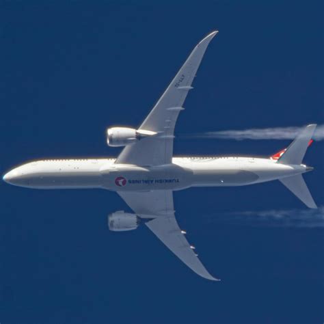 boeing 787 dreamliner at cruising altitude