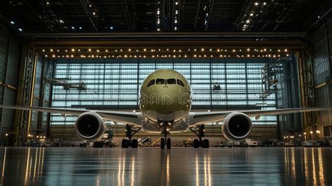 Boeing 787 Dreamliner maintenance inside hangar