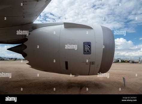 Boeing 787 Dreamliner with Rolls-Royce Trent 1000 engines during long-haul airport operations