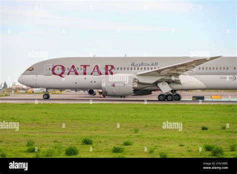 Boeing 787 taxiing at international airport showcasing nosewheel steering and ground handling systems