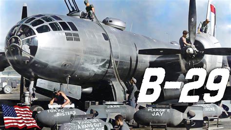 boeing b-29 superfortress with pressurized cockpit and wing span