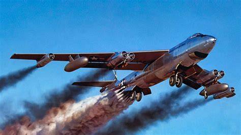 Boeing B-47 Stratojet bomber with six podded turbojet engines