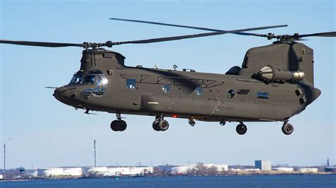 boeing ch-47f chinook during battlefield supply mission