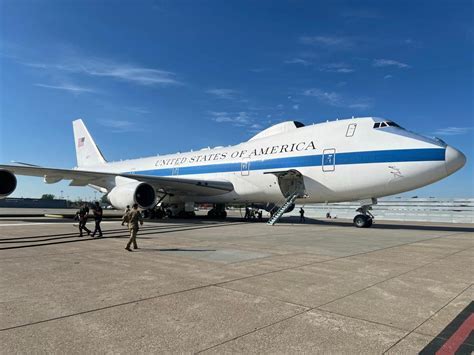 Boeing E-4 Doomsday aircraft taxiing during emergency readiness drill