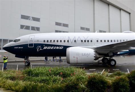 Boeing engineers performing ground system diagnostics on 737 MAX 7 production aircraft at Renton