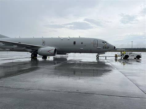 Boeing P-8A Poseidon undergoing modification and radome installation at Cecil Airport Jacksonville