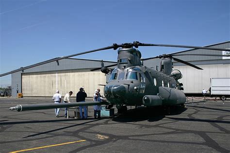 Boeing production line showing MH-47G Block II Chinooks in final assembly stage