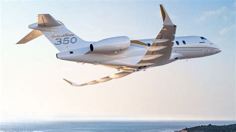 Bombardier Challenger 350 taxiing with its updated winglets and sleek nose profile