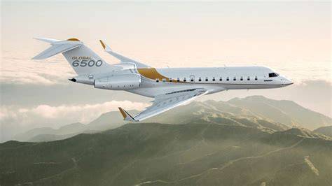 Bombardier Global 6500 long range business jet in flight
