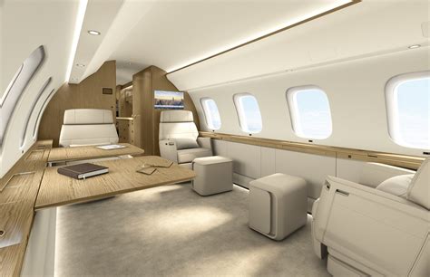 Bombardier Global 7500 luxury business jet cabin configured for executive travel