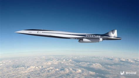 Boom Overture in high altitude supersonic cruise over ocean
