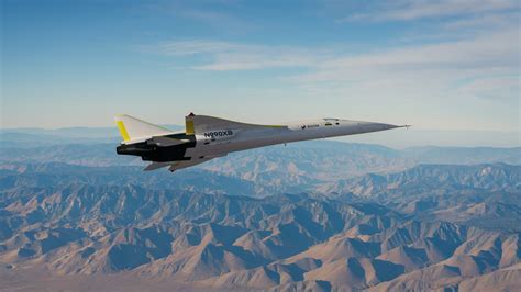 Boom XB-1 demonstrator in flight over test range, illustrating real-world supersonic validation