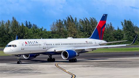 Boston Red Sox Delta Air Lines Boeing 757 charter aircraft at Los Angeles International Airport