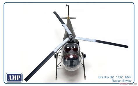brantly b-2 vintage helicopter model in restored condition