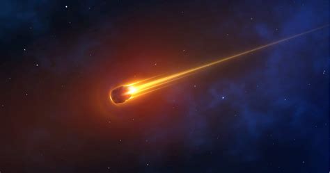 bright asteroid fireball streaking across night sky