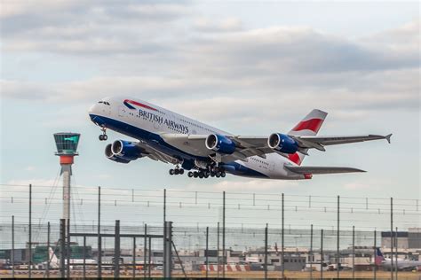British Airways aircraft at Seattle Tacoma International Airport runway