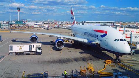 British Airways and American Airlines aircraft at London Heathrow Airport