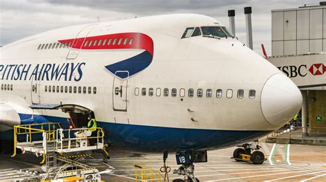 British Airways Boeing 747-400 parked in desert storage facility