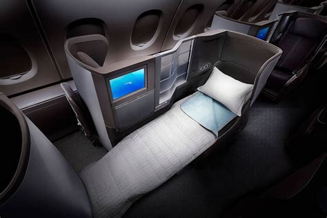 British Airways Boeing 747 upper deck Club World business class cabin