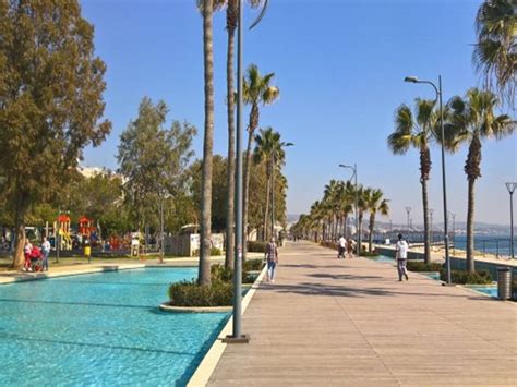 British tourists enjoying Limassol promenade under tight security