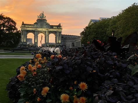 Brussels Parc du Cinquantenaire during autumn foliage