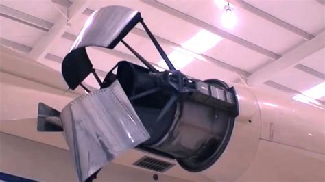 bucket-style thrust reversers on vintage aircraft engine