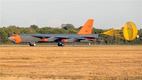 Burned wreckage of a B-52H at Andersen AFB after failed takeoff in 2016
