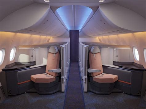 business class lie flat seat privacy door