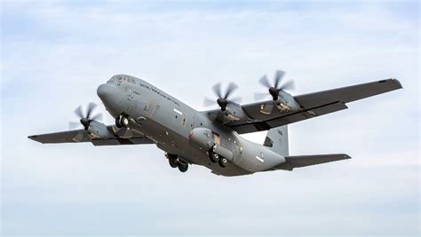 C-130 Hercules at Kirtland AFB during a directed energy equipment test