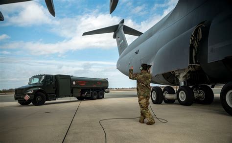 C-5M Super Galaxy transporting F-35 support equipment at remote airfield