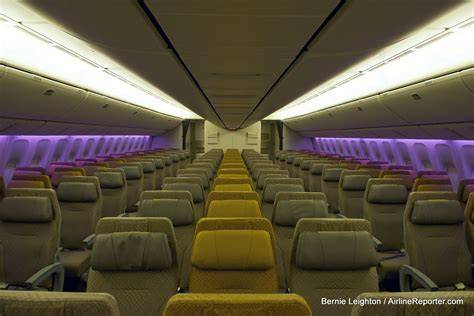 Cabin interior of Shorts 360 with three-abreast seating configuration and wide aisle