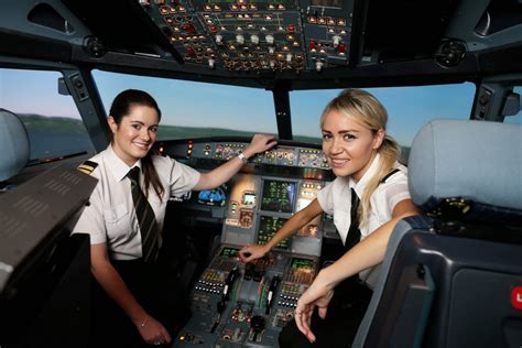 cadet pilots in classroom with airline recruiter giving presentation