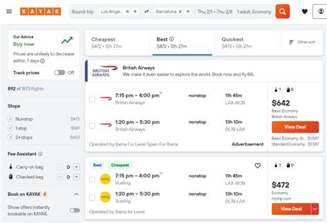 Calendar view on flight booking site showing price variations by day