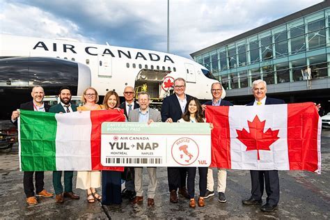 canada italy diplomacy at air canada naples route launch event