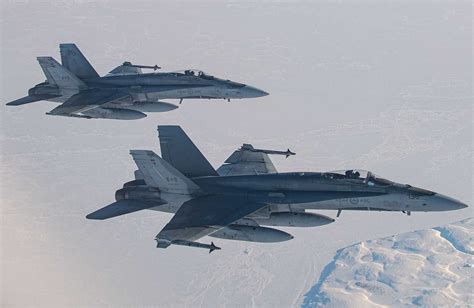 Canadian Air Force fighter jets operating in Arctic environment