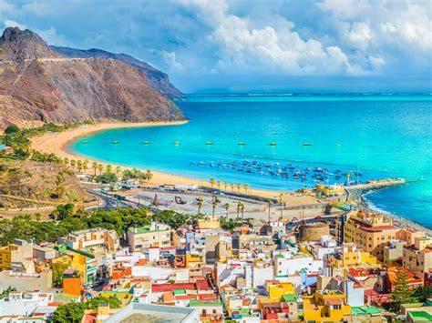 Canary Islands Tenerife coastline and winter tourism destination
