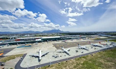 Cape Town International Airport exterior with mountain backdrop