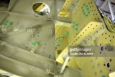 carbon fiber Airbus A350 wing structure assembly inside factory