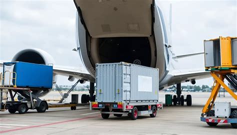 cargo Boeing 757 loading freight at airport ramp
