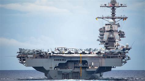 Carrier Air Wing flight operations aboard Gerald R Ford class aircraft carrier