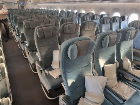 Cathay Pacific A350 economy cabin seatback screens recline