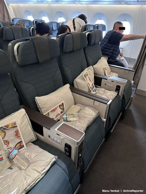 Cathay Pacific A350 premium economy 20 inch wide seat Hong Kong to Vancouver