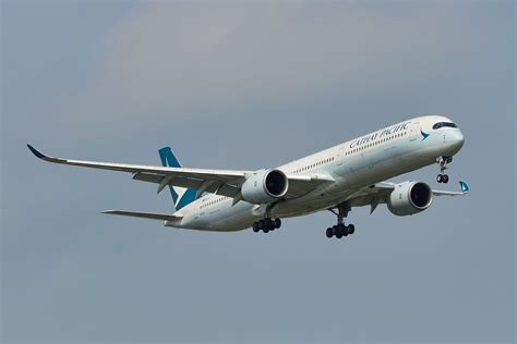 Cathay Pacific Airbus A350-1000 aircraft in flight