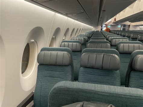 Cathay Pacific Airbus A350 economy class cabin